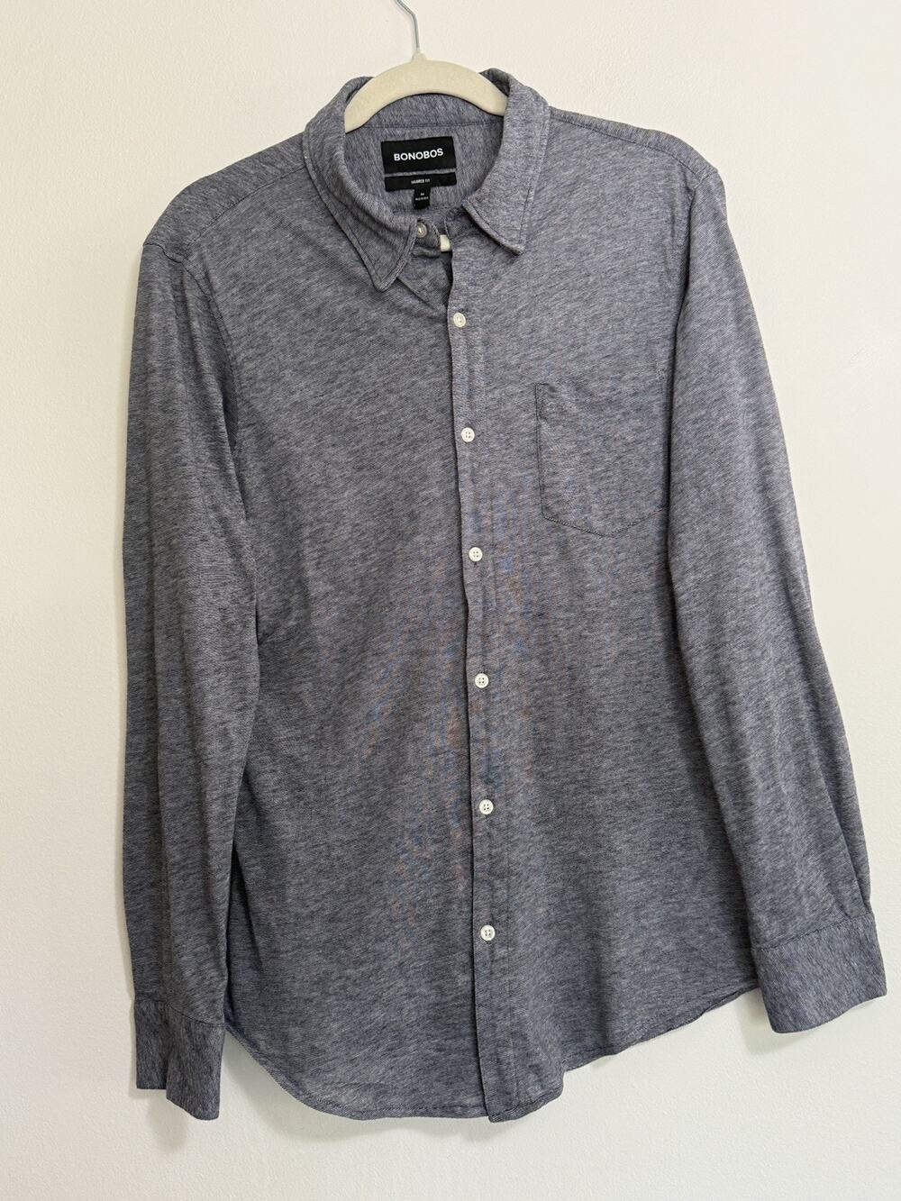 Bonobos Jersey Everyday Men's Shirt Buttondown Long Sleeve Tailored Fit MED
